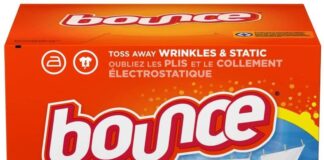 Bounce แผ่นหอมปรับผ้านุ่ม Fresh Linen Dryer Sheet 240 loads