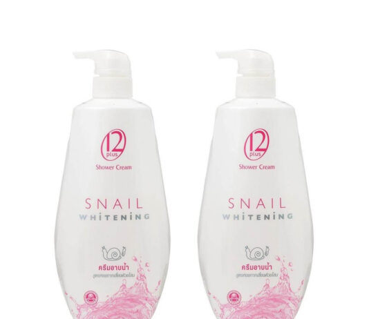 สบู่ผิวขาว 12 Plus Snail Whitening Shower Cream