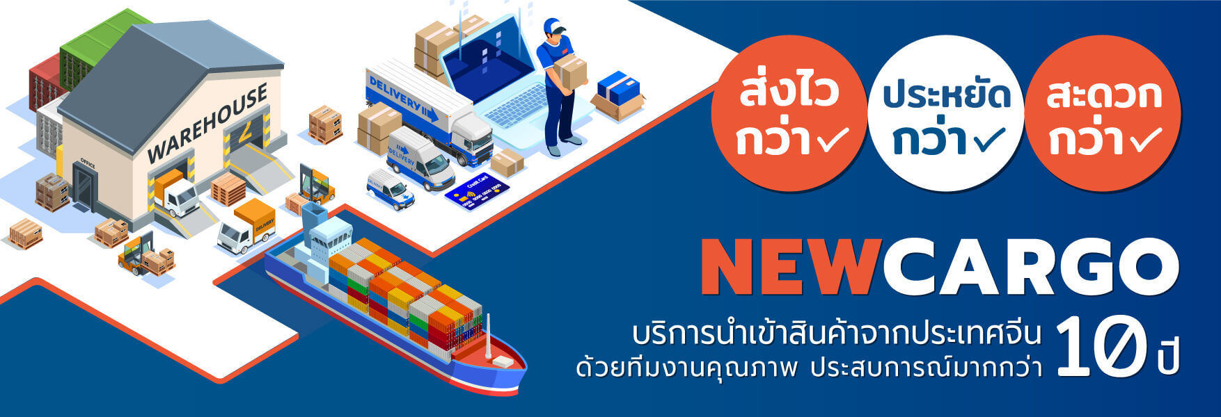 NewCargo รับขนส่งสินค้าจากจีน