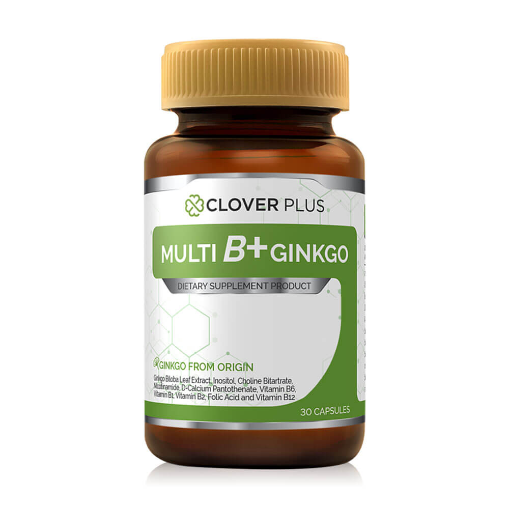 Clover Plus Multi B Plus Ginkgo - บำรุงสมองและลดอาการออฟฟิศซินโดรม