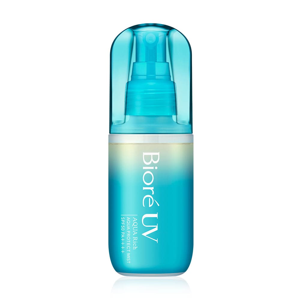 Biore UV Aqua Rich Aqua Protect Mist สเปรย์กันแดด ลดปัญหาอาการระคายเคืองผิว ผิวเนียนดูฉ่ำวาว