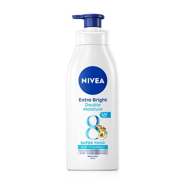 NIVEA Extra Bright Double Moisture Body Lotion โลชั่นผิวแห้ง สูตรส่วนผสมจากวิตามินซีสูง 40 เท่า