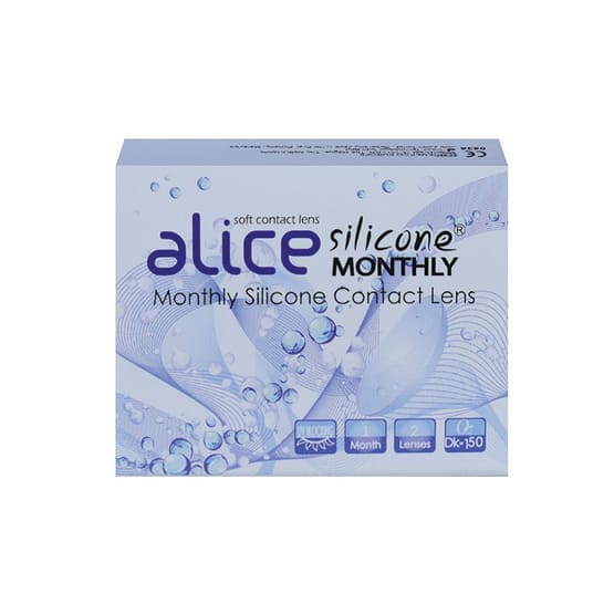 Alice Silicone Monthly คอนแทคเลนส์ ใส่ง่าย ใส่สบาย ตัวเลนส์ถอดแล้วสังเกตง่าย