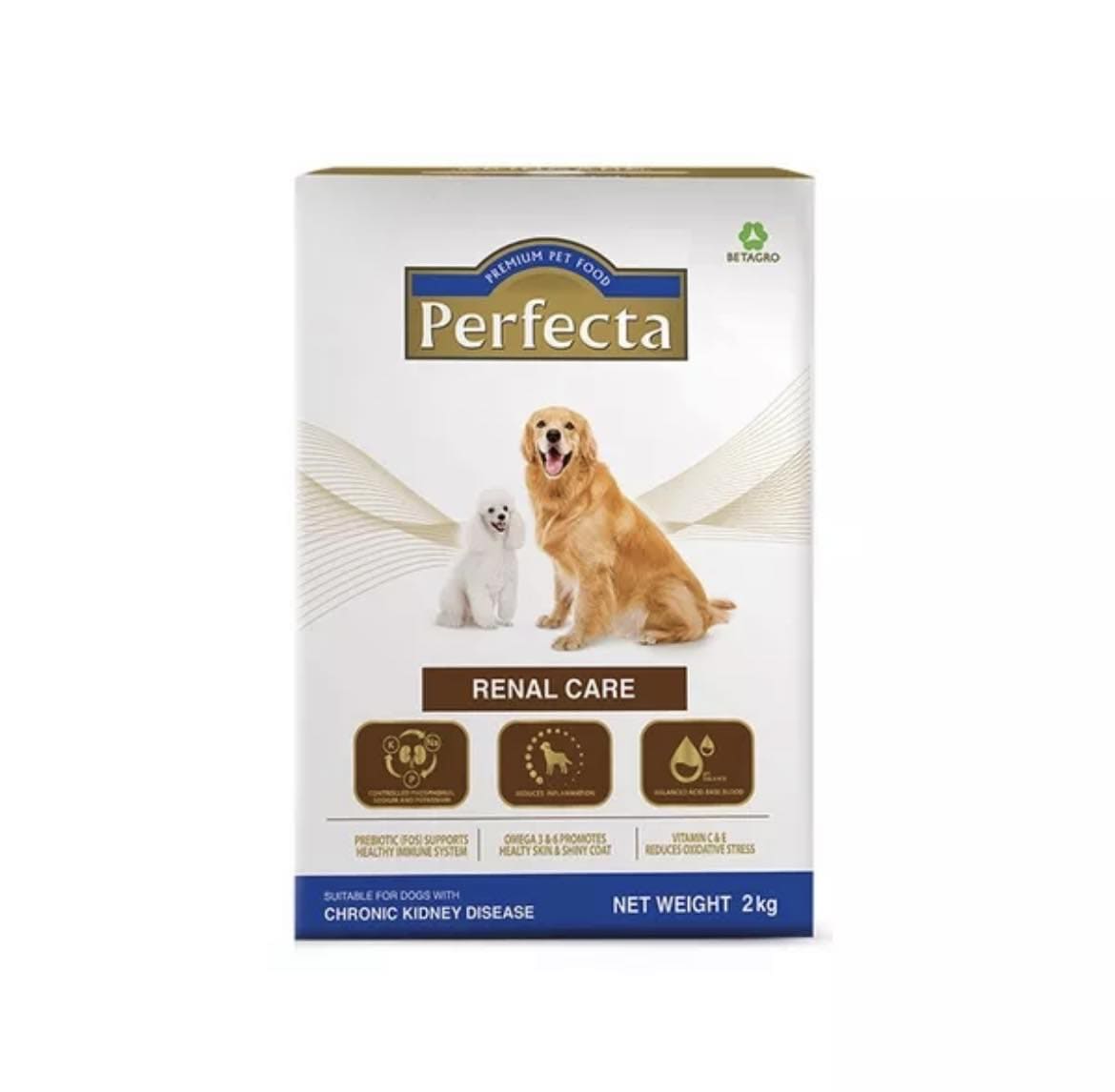 Betagro Perfecta Premium Renal Care อาหารหมาโรคนิ่ว ควบคุมสารอาหารดีต่อไต