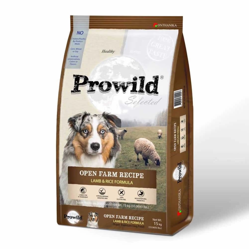 Prowild Selected Open Farm Recipe Lamb & Rice Formula อาหารหมา เสริมคุณค่าสารอาหารเป็นประโยชน์ต่อร่างกาย