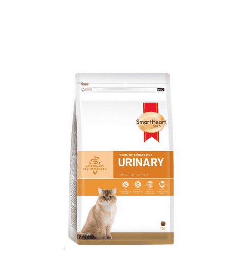 Smartheart Gold Feline Veterinary Diet Urinary อาหารแมวโรคนิ่ว กระตุ้นสมดุลสารอาหารที่ได้รับอย่างเหมาะสม