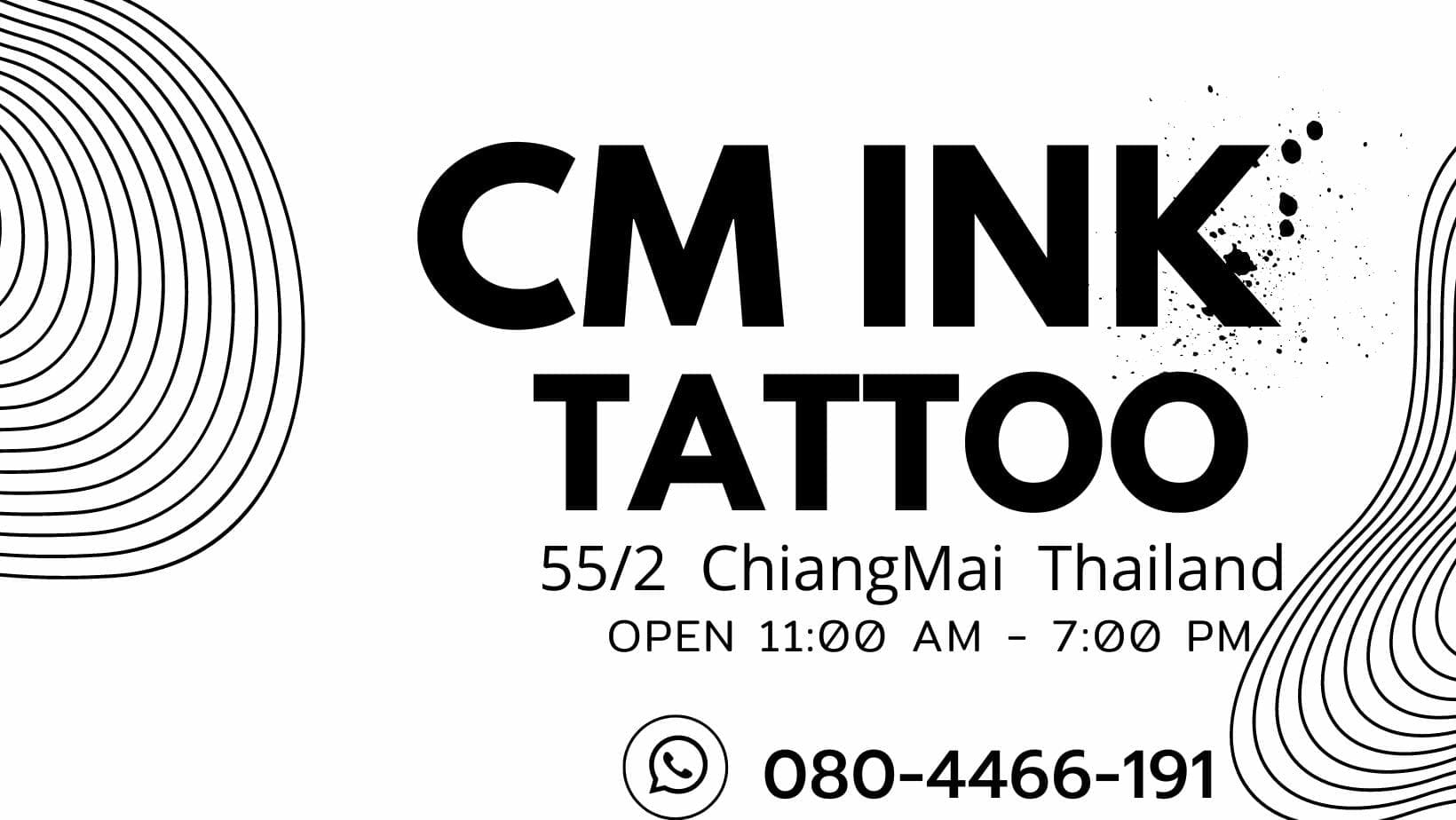 CM INK Tattoo Chiang Mai ร้านสักมินิมอล เชียงใหม่ สักละเอียด เก็บทุกลายเส้นแม่นยำ ไม่ทิ้งรอยเปรอะเป