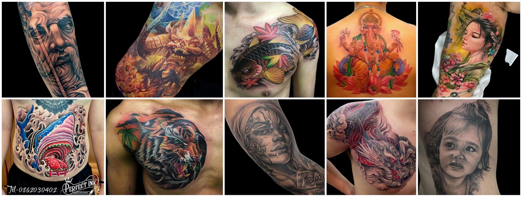 Perfect ink studio Tattoo Pattaya ร้านสักมินิมอล พัทยา รวมสไตล์งานสักจากทีมช่างผู้เชี่ยวชาญ