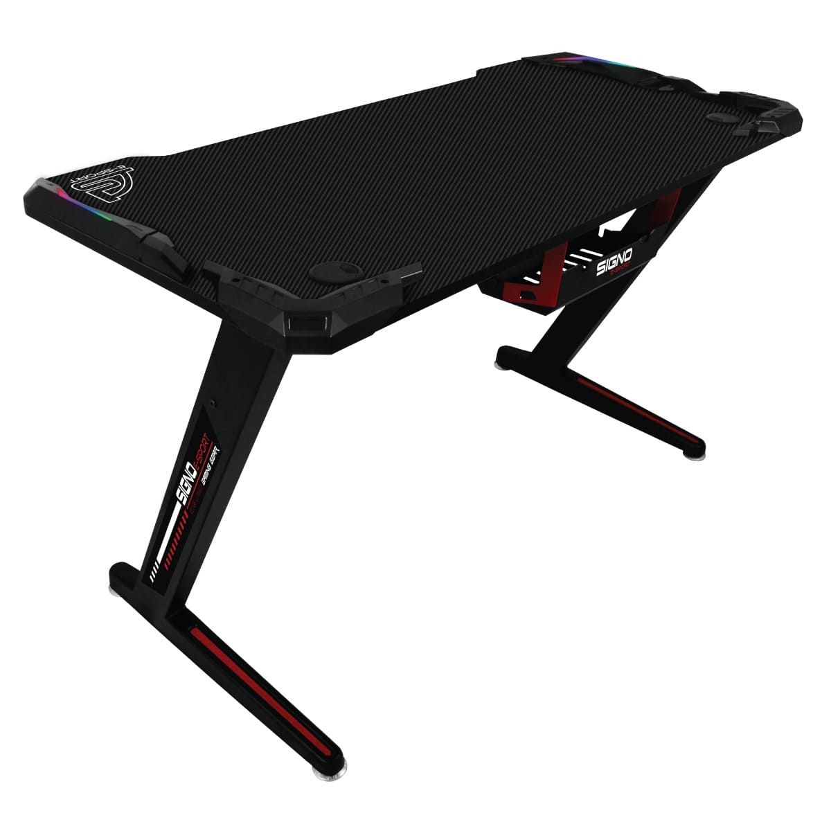 SIGNO E-Sport Gaming Table ELEMENT รุ่น GT-100 โต๊ะเกมมิ่ง วัสดุโต๊ะเคลือบผิวด้วยคาร์บอนไฟเบอร์